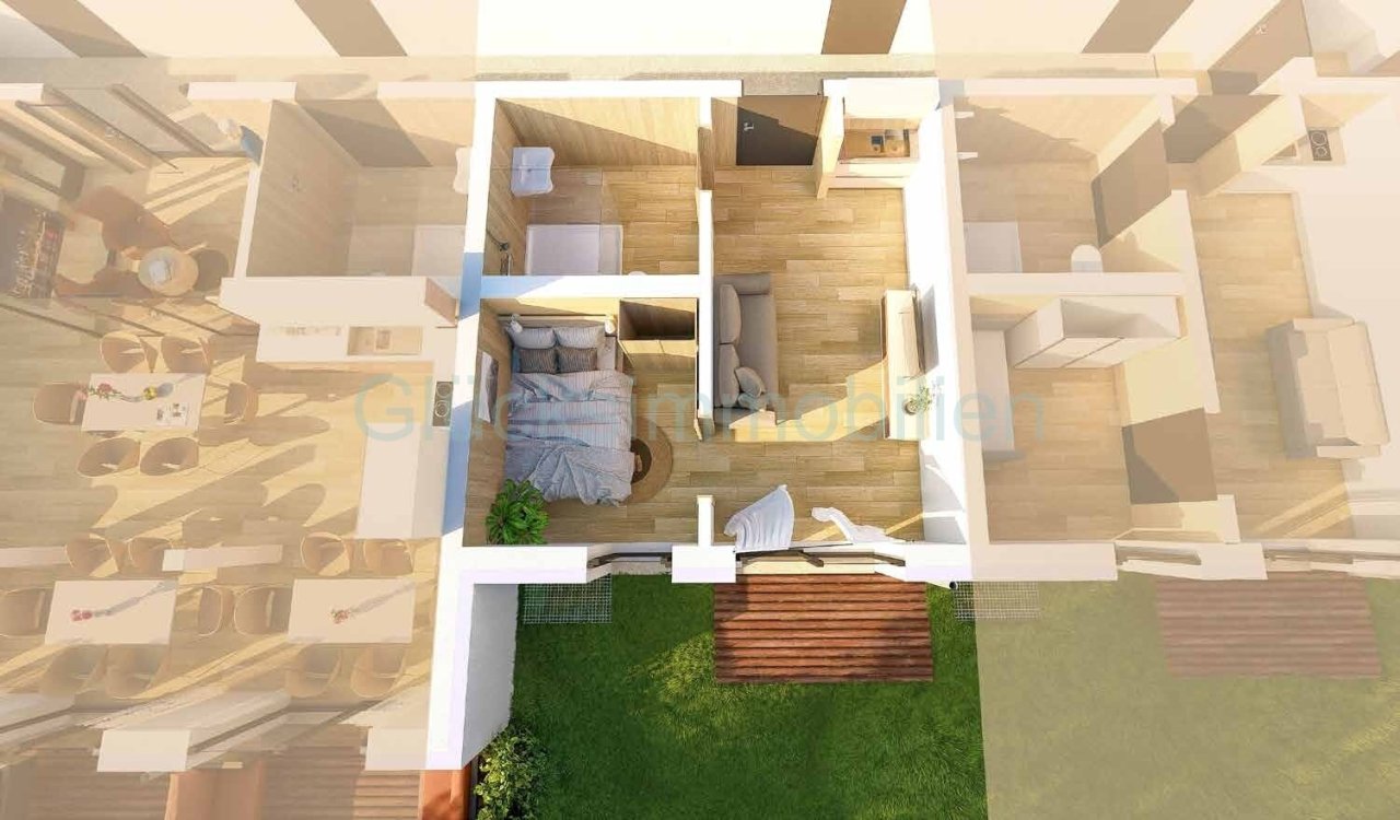Draufsicht einer Wohnung